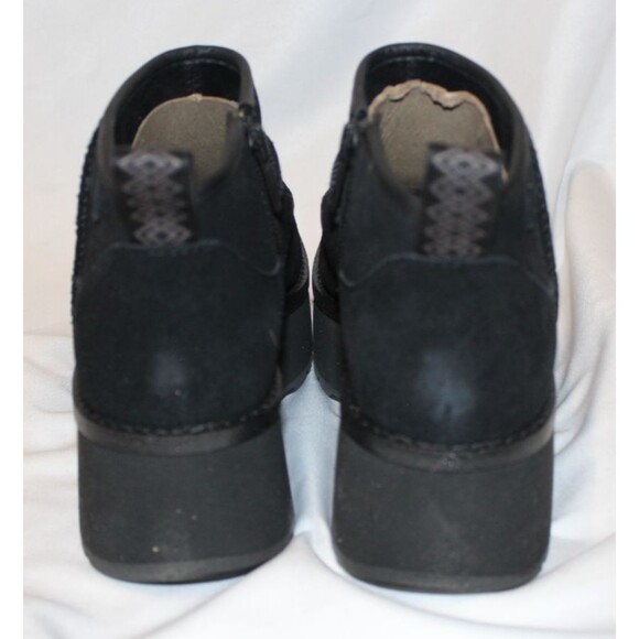 UGG WOMEN'S ULTRA‎ MINI CITYFUNC SUEDE ZIP PLATFORM BOOTS NEW! BLACK - Picture 5 of 6